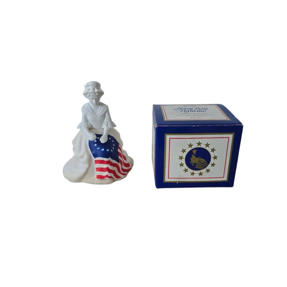 Vintage Avon 1975 Betsy Ross Cologne Decanter Bicentennial In Box Empty
